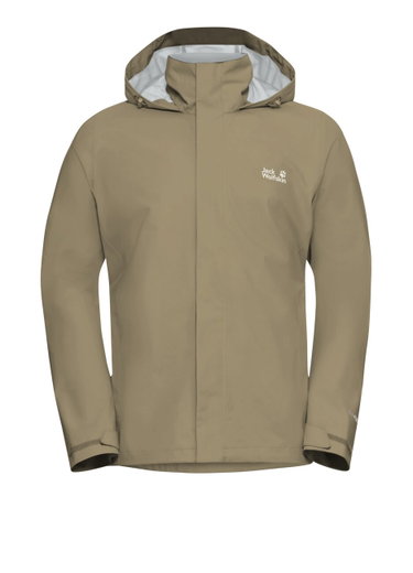 Jack Wolfskin Regenjacke Trailtime 2-Lagen (wasserdicht, atmungsaktiv) 2026 hellbraun Herren