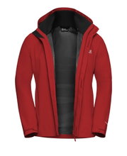 Jack Wolfskin Trailtime Rain Jacket 2-Layer (waterproof, breathable) 2026 siren red men's