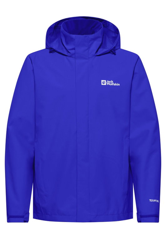 Jack Wolfskin Regenjacke Trailtime 2-Lagen (wasserdicht, atmungsaktiv) blau Herren