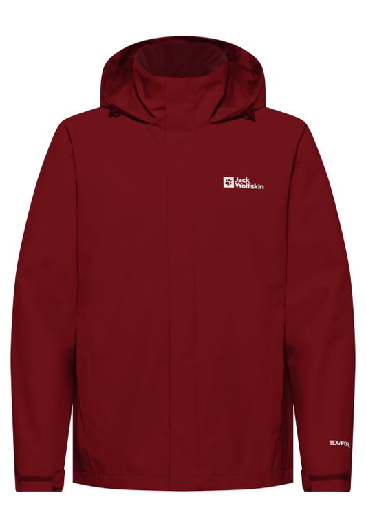 Jack Wolfskin Regenjacke Trailtime 2-Lagen (wasserdicht, atmungsaktiv) rot Herren