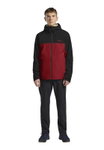 Jack Wolfskin Regenjacke Weiltal 2-Lagen (leicht, wasserdicht, atmungsaktiv) 2025 rot/schwarz Herren