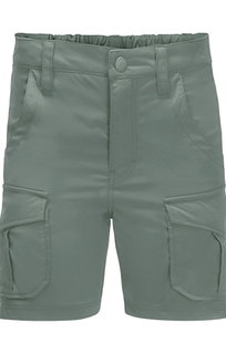 Jack Wolfskin Freizeit-Reisehose Treasure Hunter Short (leicht, robust und elastisch) kurz hedgegrün Kinder