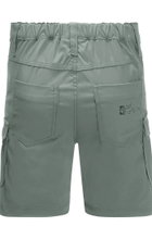 Jack Wolfskin Freizeit-Reisehose Treasure Hunter Short (leicht, robust und elastisch) kurz hedgegrün Kinder