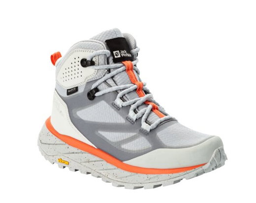 Jack Wolfskin Wanderschuhe Terraventure Texapore MID (wasserdicht, atmungsaktiv) silbergrau Damen