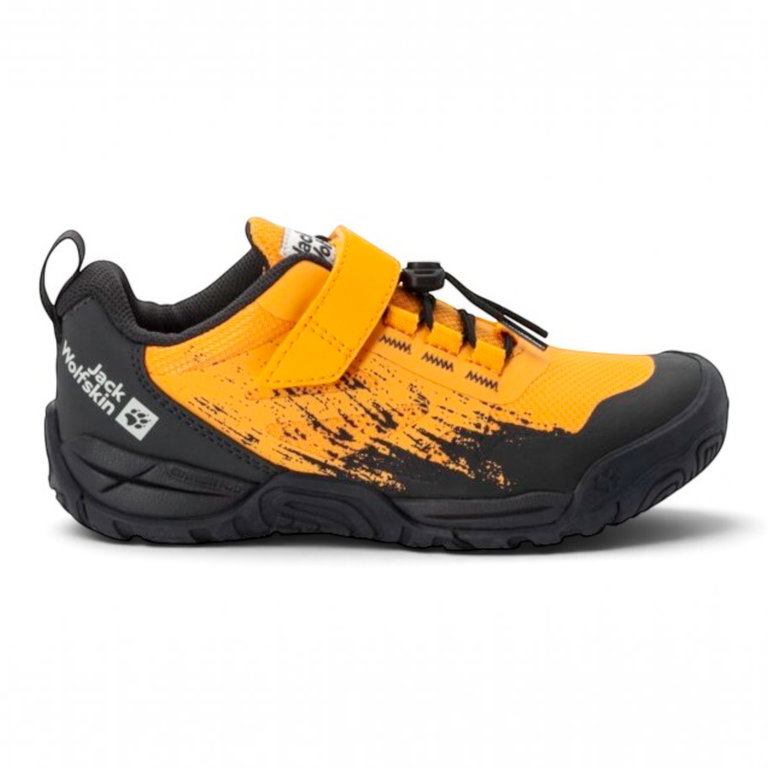 Jack Wolfskin Multifunktionsschuhe Villi Action Low (atmungsaktiv, leicht) orange/schwarz Kinder