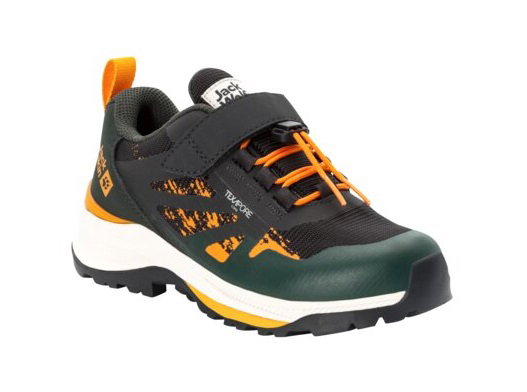 Jack Wolfskin Wanderschuhe Villi Hiker Texapore Low (wasserdicht, atmungsaktiv) phantomgrau/orange Kinder