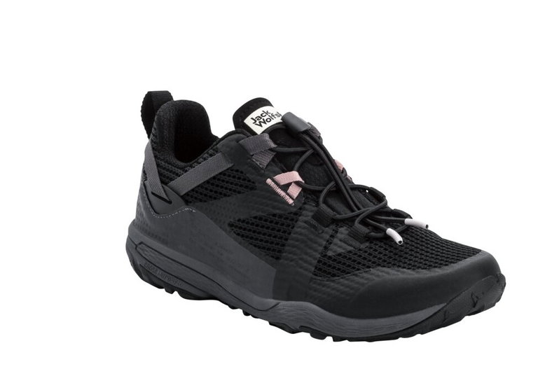 Jack Wolfskin Sneaker Spirit Low (Multifunktionsschuhe, leicht und atmungsaktiv) schwarz Damen