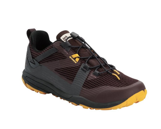 Jack Wolfskin Sneaker Spirit Low (Multifunktionsschuhe, leicht und flexible Sohle) burgundrot Herren