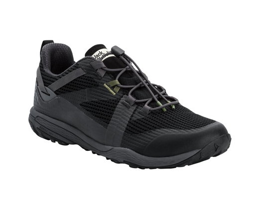Jack Wolfskin Sneaker Spirit Low (Multifunktionsschuhe, leicht und flexible Sohle) schwarz Herren