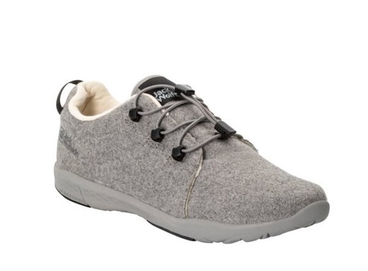 Jack Wolfskin Sneaker Spirit Wool Low (leichte, flexible Sohle) grau Damen