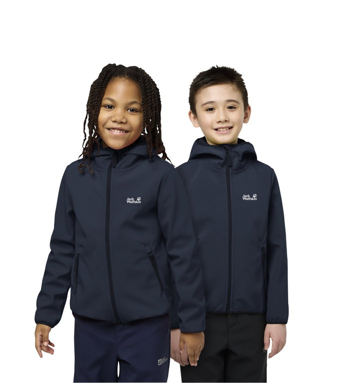 Jack Wolfskin Softshelljacke Fourwinds (winddicht, gefüttert) skyblau Kinder/Jugendliche (104-152)