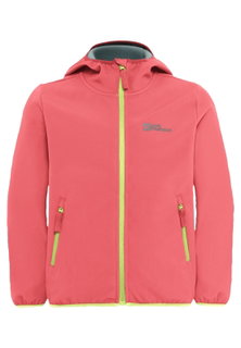 Jack Wolfskin Softshelljacke Fourwinds (winddicht, gefüttert) 2025 sunset pink/coral Mädchen (164-176)
