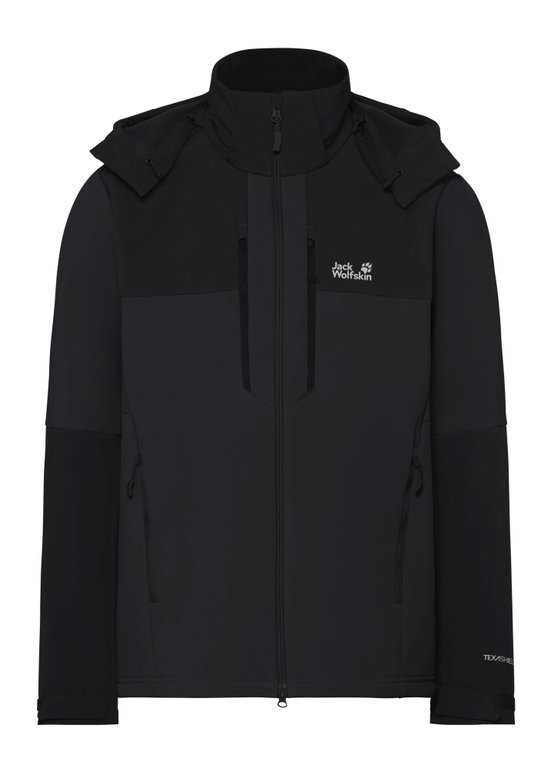 Jack Wolfskin Softshelljacke Jasper (Übergangsjacke, winddicht) phantomgrau Herren