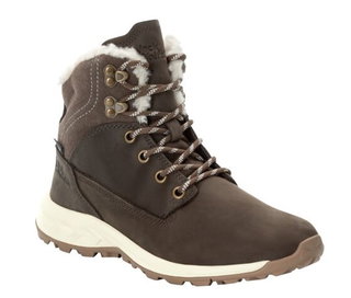 Jack Wolfskin Winterstiefel Queenstown City Texapore Mid (Leder, wasserdicht) dunkelbraun Damen