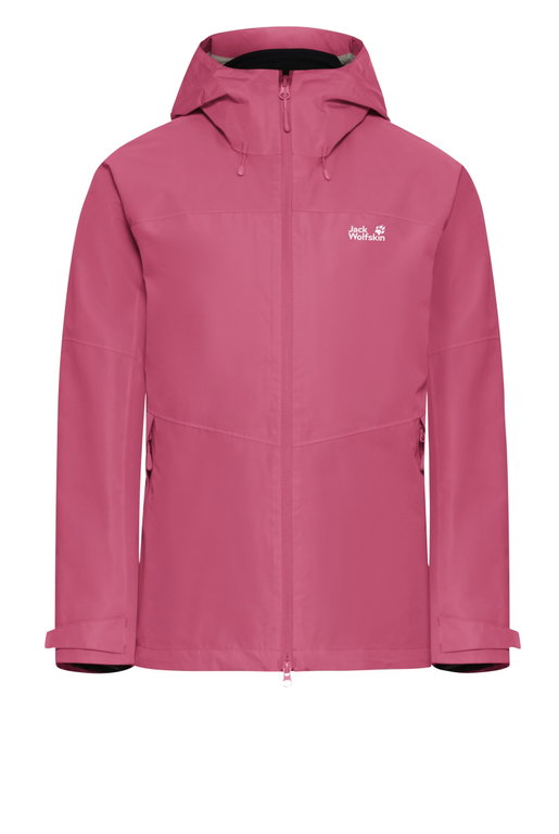Jack Wolfskin Übergangs-Wanderjacke Wild Places 3in1 (wasserdicht, winddicht) pink Damen