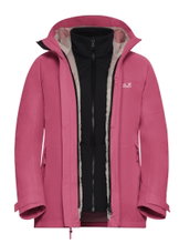 Jack Wolfskin Transition Hiking Jacket Wild Places 3in1 (waterproof, windproof) pink ladies