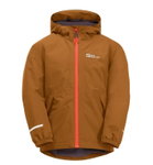Jack Wolfskin Übergangsjacke Snowy Days 2023 (wasser- und winddicht, Fleece-Futter) hellbraun Kinder (164-176)