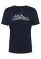 Jack Wolfskin Wander-Tshirt Peak Graphic (atmungsaktiv, schnelltrocknend) navyblau Herren