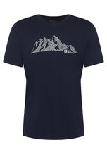 Jack Wolfskin Hiking T-shirt Peak Graphic (breathable, quick-drying) navy blue men's