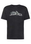 Jack Wolfskin Wander-Tshirt Peak Graphic (atmungsaktiv, schnelltrocknend) phantomgrau Herren