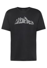 Jack Wolfskin Wander-Tshirt Peak Graphic (atmungsaktiv, schnelltrocknend) phantomgrau Herren