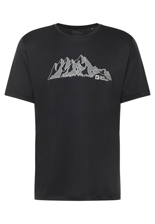 Koszulka turystyczna Jack Wolfskin Peak Graphic T (oddychająca, szybko schnąca) phantomgray męska