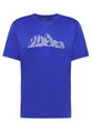 Jack Wolfskin Wander-Tshirt Peak Graphic (atmungsaktiv, schnelltrocknend) blau Herren