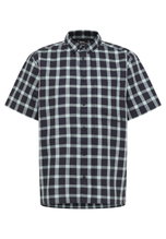 Jack Wolfskin Planalto Hiking Shirt (Organic Cotton) Short Sleeve Navy Blue Men's