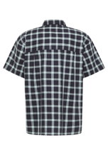 Jack Wolfskin Planalto Hiking Shirt (Organic Cotton) Short Sleeve Navy Blue Men's