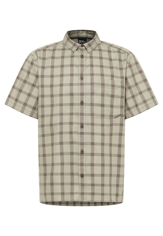 Jack Wolfskin Wanderhemd Planalto (Bio-Baumwolle) Kurzarm beige Herren