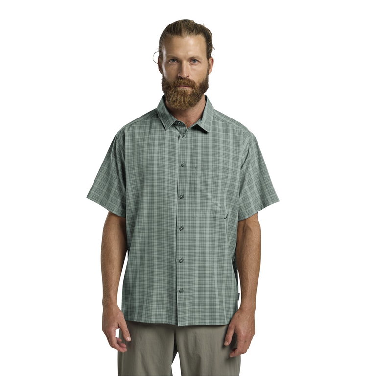 Jack Wolfskin Wanderhemd Meseta (schnelltrocknend, atmungsaktiv) Kurzarm grün Herren