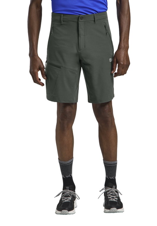 Jack Wolfskin Wanderhose Pico Trial Short (atmungsaktiv, wasserabweisend) kurz grün Herren