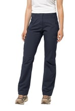 Jack Wolfskin Softshell-Wanderhose Active Track Pant (sehr atmungsaktiv, wasserabweisend) nachtblau Damen