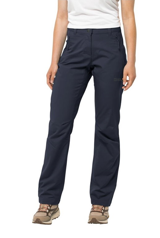 Jack Wolfskin Softshell-Wanderhose Active Track Pant (sehr atmungsaktiv, wasserabweisend) nachtblau Damen