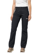 Jack Wolfskin Softshell-Wanderhose Active Track Pant (sehr atmungsaktiv, wasserabweisend) schwarz Damen