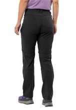 Jack Wolfskin Wanderhose Glastal Zip-Off Pant (winddicht, wasserabweisend) schwarz Damen