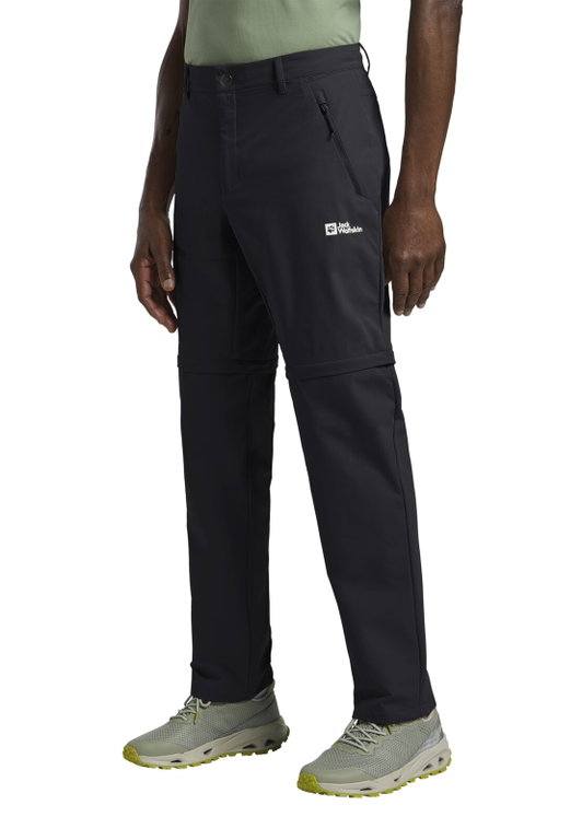 Jack Wolfskin Wanderhose Pico Trail Zip Off Pant (wasserabweisend, windabweisend, atmungsaktiv) schwarz Herren