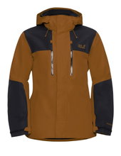 Jack Wolfskin Wanderjacke-/Regenjacke Jasper 2-Lagen (Wetterschutzjacke, wasserdicht, winddicht) orange/schwarz Herren