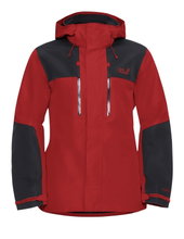 Jack Wolfskin Wanderjacke-/Regenjacke Jasper 2-Lagen (Wetterschutzjacke, wasserdicht, winddicht) rot/schwarz Herren