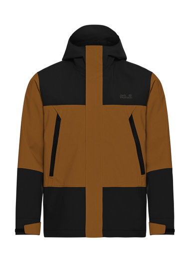 Jack Wolfskin Wanderjacke-/Regenjacke Onera 2L (wasserdicht, winddicht) braun/schwarz Herren