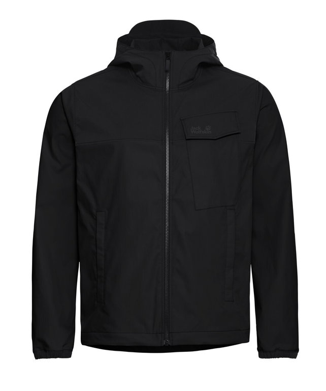 Jack Wolfskin Wanderjacke Mahani (UV-Schutz, leicht, atmungsaktiv) schwarz Herren