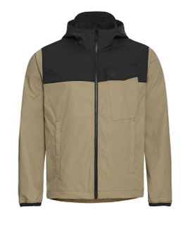 Jack Wolfskin Wanderjacke Mahani (UV-Schutz, leicht, atmungsaktiv) hellbraun/schwarz Herren