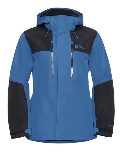 Jack Wolfskin Wanderjacke-/Regenjacke Jasper 2-Lagen (Wetterschutzjacke, wasserdicht, winddicht) blau/schwarz Herren