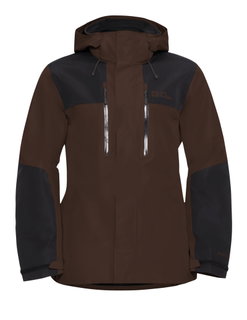 Jack Wolfskin Wanderjacke-/Regenjacke Jasper 2-Lagen (Wetterschutzjacke, wasserdicht, winddicht) dunkelbraun Herren