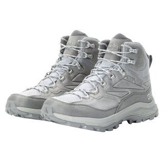 Jack Wolfskin Buty trekkingowe Cyrox Texapore Mid (Skóra/Tekstylia, wodoodporne) szare męskie
