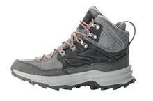 Jack Wolfskin Wanderschuhe Cyrox Texapore Mid (Leder/Textil, wasserdicht) grau Damen