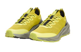 Jack Wolfskin Hiking Shoes PS Trail Knit Low (Fast-Hiking, lightweight) yellow/grey men's