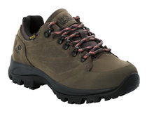Jack Wolfskin Wanderschuhe Rebellion Texapore Low (Trekking, wasserdicht, 100% PFC-frei) braun/phantomgrau Damen