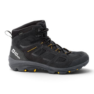 Jack Wolfskin Buty trekkingowe Vojo 3 Texapore Mid (wodoodporne, oddychające) czarne/żółte męskie