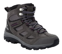 Jack Wolfskin Wanderschuhe Vojo 3 Texapore Mid (wasserdicht, atmungsaktiv) dunkelgrau/pink Damen